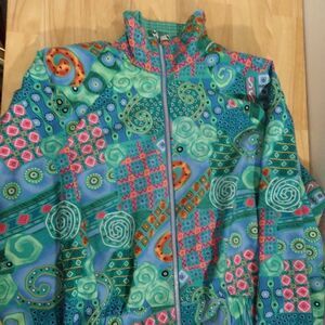 Vintage Marcia Reversible Abstract Geometric Windbreaker Jacket
